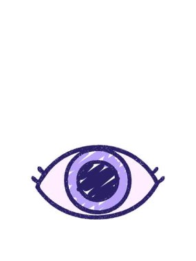 Göz Sembolü Tebeşir Çiziminin zıplama hareketi canlandırması