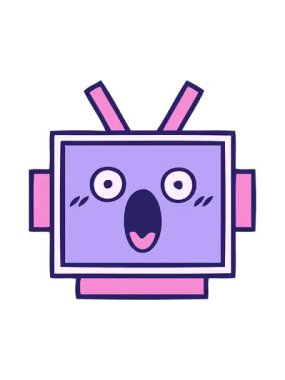 Şirin robot kafasının canlandırma efektini piksel yap