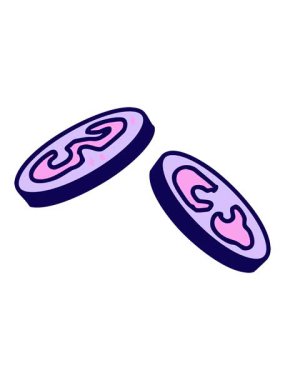 Brezilya 'da domates dilimlerinin çiziminin neon ışık efektleri