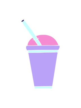 Düz sembol yumuşak içecek ikonunun canlandırmasını salla ve duraklat