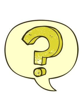 Konuşma baloncuğu ile çizgi film soru işaretinin retro desen biçiminde renk animasyonunu değiştirmek