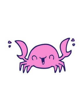 Komik bir yengecin basınçlı animasyonu