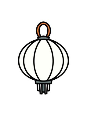 Kağıt fenerin hareketli animasyonu geleneksel Japon sanatı