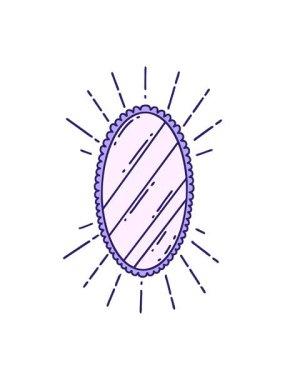 Geleneksel dövme stili parlak aynanın titreşimli animasyonu