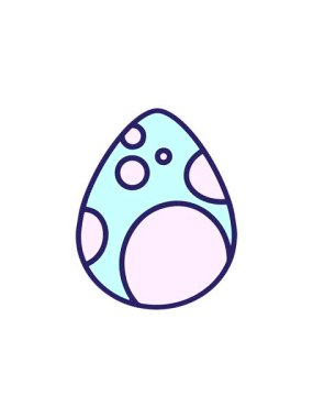 Sevimli Paskalya yumurtası tasarımı çiziminin yıldız patlaması etkisi animasyonu