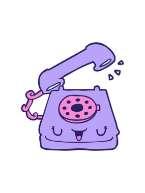 Şirin telefonun dönen hareketli animasyonu