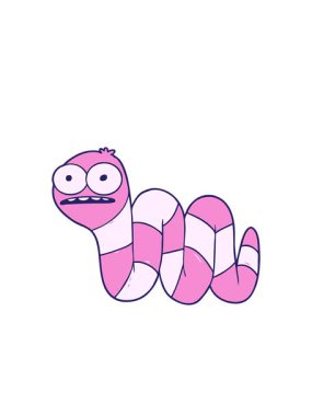 Çizgi film siniri solucanının yanıp sönen radyal çizgileri.