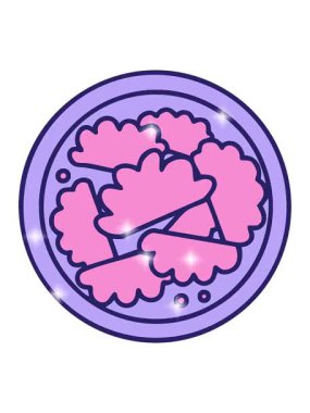 Geleneksel Brezilya Fogazza hamur işi çiziminin ışıltılı etkisi