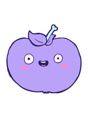 Elma karikatürünün titreşimli animasyonu