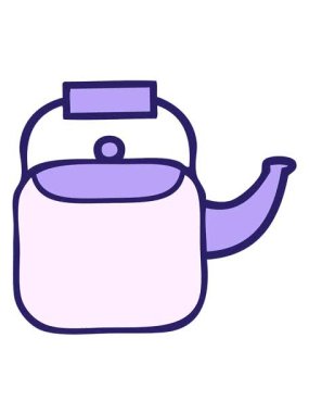 Su ısıtıcısının tatlı çizgi filminin hareketli animasyonu