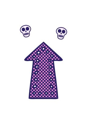 Çizgi roman tarzı çizgi film okunun kafatası animasyonu