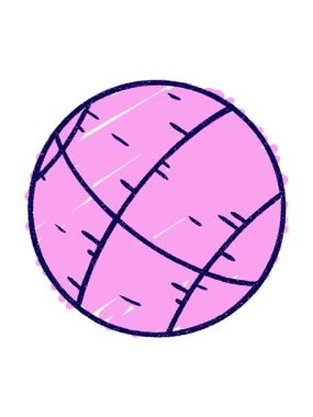 Basketbol Tebeşir çizgi filminin neon ışık efekti animasyonu