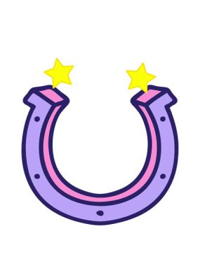 dönen yıldızlar ikonik dövme şeklindeki at nalı görüntüsü.