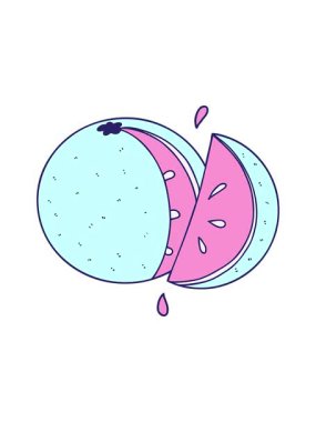 karikatür portakal diliminin basınçlı animasyonu