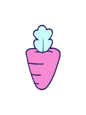 Karikatür karikatürünün titreşimli hareketi sağlıklı havuç