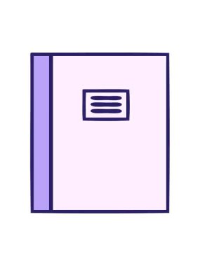 Bir günlük kitabının sevimli karikatürünün efekt animasyonunu göster