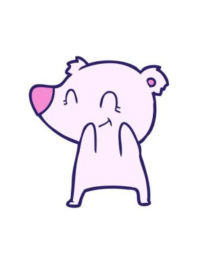 Bir kutup ayısı çizgi filminin hareketli animasyonu