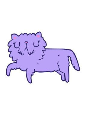 Çizgi film kedisinin eğlenceli bir çiziminin animasyonunu canlandırın.