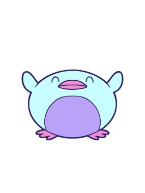 Yanıp sönen radyal çizgiler çizgi film pengueninin animasyonu