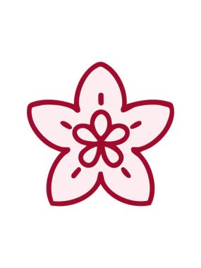 Japon tarzı çiçek tasarımının tekil hareketli animasyonu