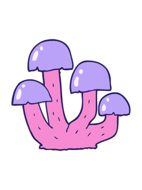 Çizgi film mantar görüntüsünün canlandırmasını salla ve duraklat