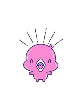 Geleneksel dövme tarzı şarkı söyleyen pilicin yıldız patlaması etkisi animasyonu