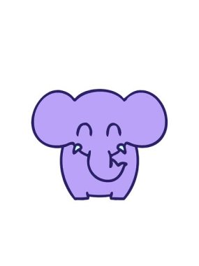 Çizgi roman stili çizgi film filinin yanıp sönen radyal çizgileri.