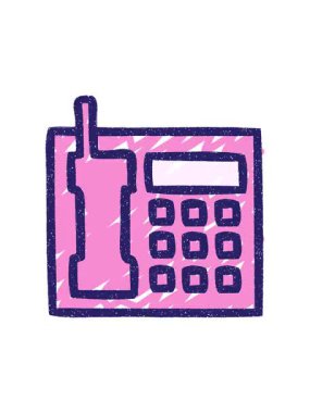 Telefon Tebeşiri Çizim Tasarımı 'nın canlandırma efektini piksel hale getir