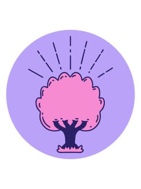 bir dövme ağacının karalamalarının canlandırmasını bob ve duraklat