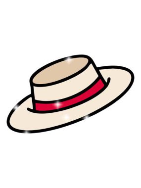 Geleneksel Brezilya şapkasının parıltı etkisi