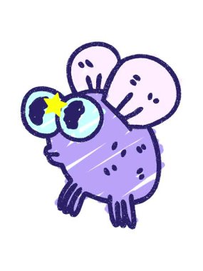 Kıvılcım saçan yıldızlar, İğrenç Sinek Tebeşiri Çiziminin animasyonunu etkiler.