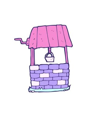 Karikatür dilek kuyusunun hareketli animasyonu