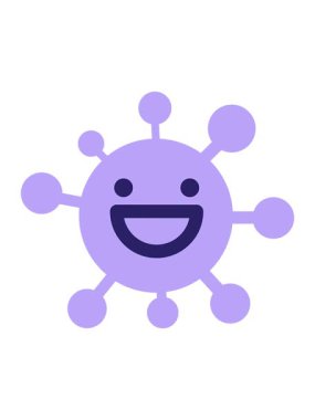 Mutlu bir virüsün çizgi filminin hareketli animasyonu