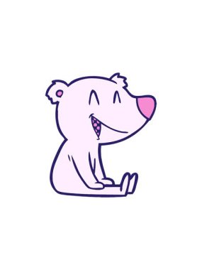 Oturan ayı çizgi filminin yıldız patlaması etkisi animasyonu