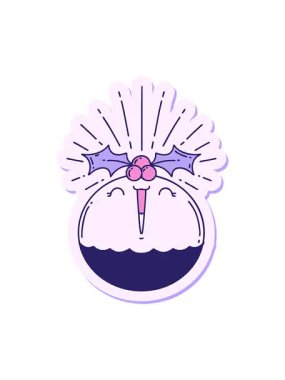 Dövme stili bir çıkartmanın noel pudingi şarkısını pikselleştirin