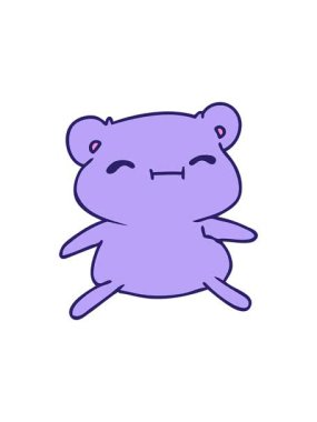 Çizgi film animasyonu kawaii sevimli oyuncak ayı