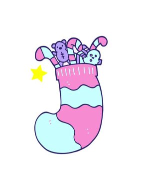 Parıldayan yıldızlar Noel çorap çizgi filminin animasyonunu etkiler.