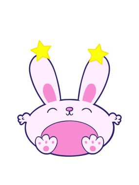 dönen yıldızlar resimli tavşan animasyonu