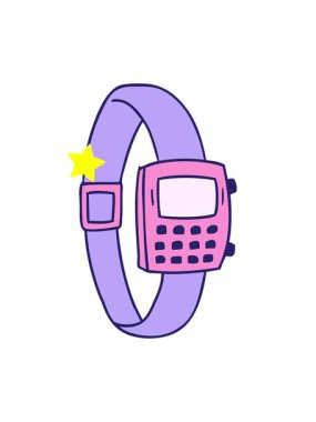 Parıldayan yıldızlar, el yapımı çizgi film karalamalarının eski bir saatin animasyonunu etkiler.