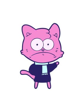 Çizgi filmlerdeki gergin kedilerin hareketli animasyonları