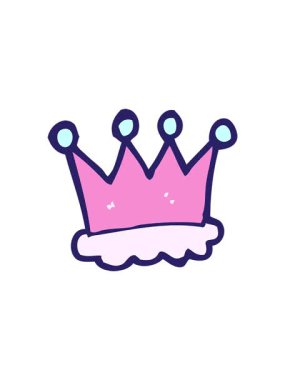 Karikatür taç sembolünün dönen hareket animasyonu