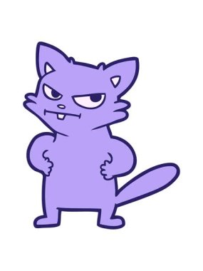 Sinirli kedi çizgi filminin titreşimli animasyonu