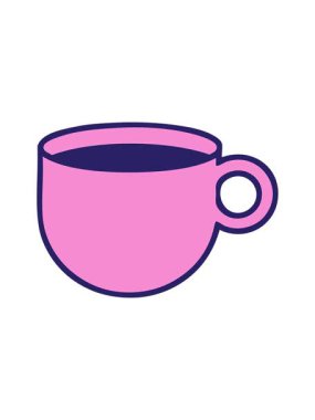 Bir fincan kahvenin dövme tasarımının hareketli animasyonu.