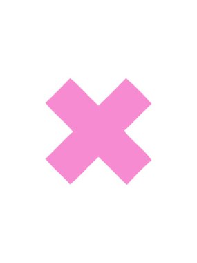 Bir çarpma sembolünün düz renk retro çizgi filmini salla ve duraklat