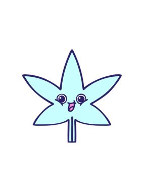 Bir sonbahar yaprağının sevimli çizgi filminin yıldız patlaması etkisi animasyonu