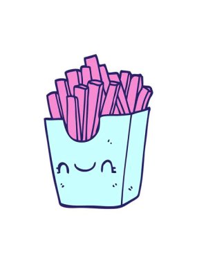 Kutudaki çizgi film kızartıcılarının dikkat çekici animasyonu.