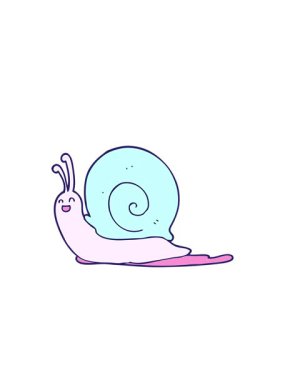 Bir çizgi film salyangozunun yanıp sönen radyal çizgileri.