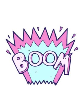 Çizgi roman patlamasının hareketli animasyonu