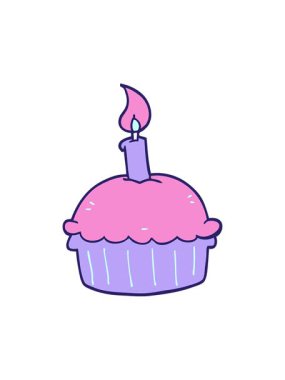 Doğum günü pastasının animasyonunu bob ve duraklat