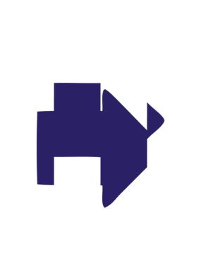 İşaretli bir okun tasarım ögesinin bölünmüş hareket animasyonu